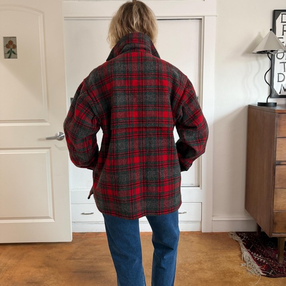 Vintage Johnson Woolen Mills Red plaid wool jacket - Picture 5 of 6